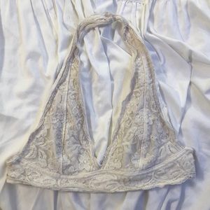 UO white halter bralette